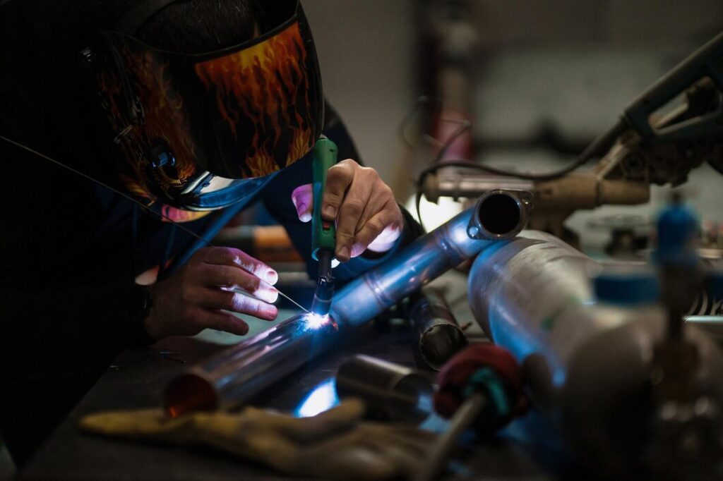 man working with argon Robotools Canada